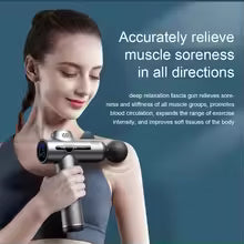 Portable Vibrating Massage Gun for Fascia, Body, Neck, and Back — Deep Muscle Relaxation, Fitness, Slimming, Single Head.