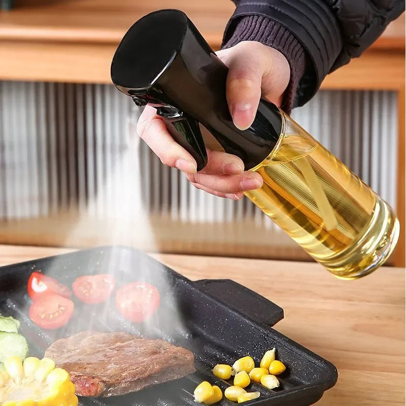 500ml Oil Spray Bottle Barbecue Cooking Olive Oil Sprayer Plastic Baking Oil Spray Empty Bottle Vinegar Bottle or Oil Brush